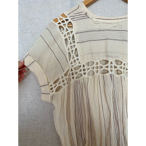 Free People Cedar Lace Pullover Blouse Size Medium - Picture 5 of 11